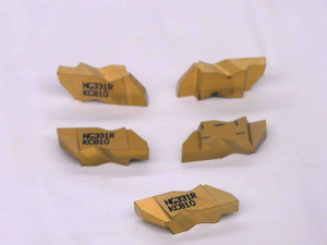 5pcs NEW KENNAMETAL NG331R KC810 TiN COATED CARBIDE GROOVING INSERTS INDEXABLE - MW2124CT4