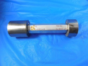 1.981 & 1.988 CLASS X SMOOTH PLUG GAGE GO NO GO 2.0 - .019 UNDERSIZE 2 TOOL