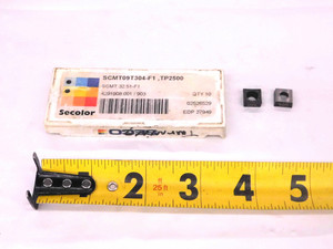 2pcs NEW SECO SCMT09T304-F1 TP2500 CARBIDE TURNING INSERTS 3/8 I.C. NEUTRAL - MW2301CT4