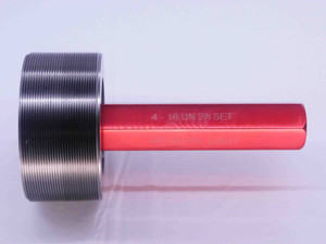 4" 16 UN 2A SET THREAD PLUG GAGE 4.0 4.00 4.000 4.0000 NO GO ONLY P.D. = 3.9517 - DW33080LVR