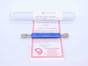 NEW 8 36 UNF 3B VERMONT THREAD PLUG GAGE #8 .164 GO NO GO P.D.'S = .1460 & .1487 - DW33117VTG