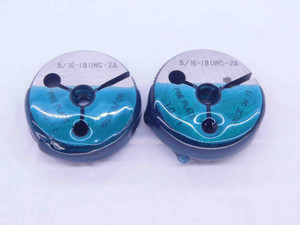 5/16 18 UNC 2A PREPLATE THREAD RING GAGES .3125 GO NO GO P.D.'S = .2742 & .2702 - DW33140CT4