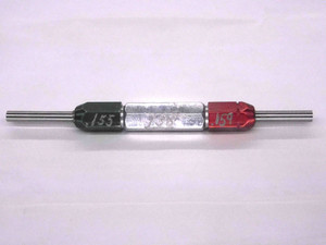 .1550 & .1590 PIN PLUG GAGE GO NO GO .1563 -.0013 UNDERSIZE 5/32 4 mm .155 .159 - MW2683LVR