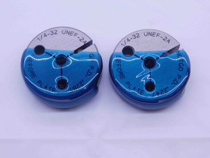 1/4 32 UNEF 2A BEFORE PLATE THREAD RING GAGES .25 GO NO GO PD'S = .2267 & .2247 - DW33155CT4
