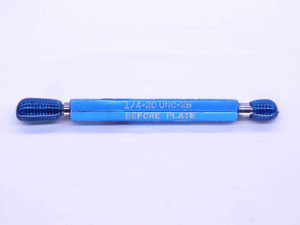 1/4 20 UNC 2B BEFORE PLATE THREAD PLUG GAGE .25 GO NO GO P.D.'S = .2175 & .2231 - DW33164CT4 1/4 20 UNC 2B BEFORE PLATE THREAD PLUG GAGE .25 GO NO GO P.D.'S = .2175 & .2231 - DW33164CT4