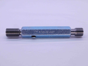 9/16 24 UNEF BEFORE PLATE THREAD PLUG GAGE .5625 GO NO GO P.D.'S = .5363 & .5411 - DW33169CT4