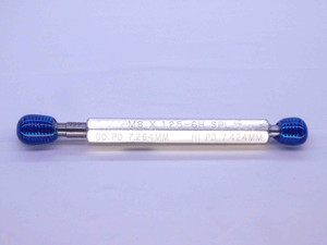 M8 X 1.25 6H METRIC SPECIAL THREAD PLUG GAGE 8 GO NO GO P.D.'S = 7.264 & 7.424 - DW33179CT4