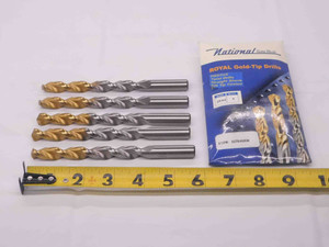 5PCS NATIONAL 29/64 OD TiN HSSCo5 JOBBER LENGTH DRILL BIT 027640AW 0.4531 .4531 - MW2667CT4