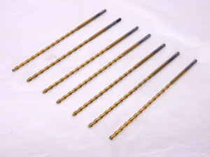 7PCS CHICAGO LATROBE 1/8 O.D. TiN HSS TWIST DRILL BIT 3.1mm SHANK 92mm LOC .125 - MW2758CT4