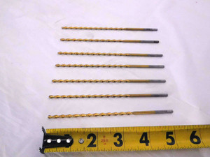7PCS CHICAGO LATROBE 1/8 O.D. TiN HSS TWIST DRILL BIT 3.1mm SHANK 92mm LOC .125 - MW2758CT4