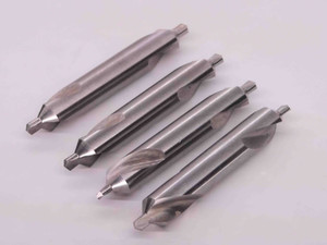 4PCS KEO #4 1/2 X 90 DEGREE HSS CENTER TWIST DRILL BIT 97865372 3/8 SHANK - MW2766CT4