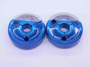 11/16 18 UN BEFORE PLATE THREAD RING GAGES .6875 GO NO GO P.D.'S = .6490 & .6445 - DW33208CT4