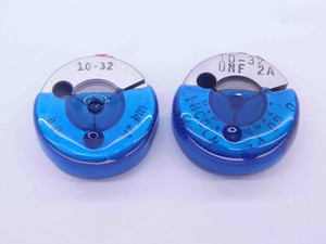 10 32 UNF 2A BEFORE PLATE THREAD RING GAGES #10 .190 GO NO GO PDS= .1676 & .1634 - DW33221CT4