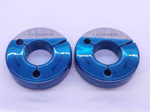 1 1/2 20 UNS 2A SPECIAL THREAD RING GAGES 1.5 GO NO GO P.D.'S = 1.4613 & 1.4563 - DW33269CT4