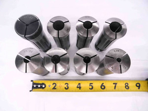 8PCS 5C ROUND SMOOTH COLLET SIZES .25 - .75 LATHE MILLING CNC PRECISION - MW3086LVR