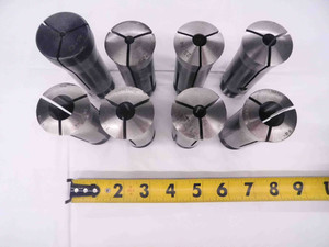 8PCS 5C SMOOTH ROUND COLLET SIZES .190 - .6875 LATHE MILLING CNC PRECISION - MW3087LVR