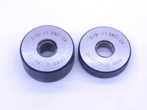 NEW 5/8 11 UNC 2A SOLID THREAD RING GAGES .625 GO NO GO P.D.'S = .5644 & .5589 - DW33482MJ NEW 5/8 11 UNC 2A SOLID THREAD RING GAGES .625 GO NO GO P.D.'S = .5644 & .5589 - DW33482MJ