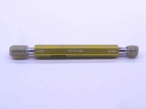 NEW M7 X 1 6H VERMONT THREAD PLUG GAGE 7 1.0 GO NO GO P.D.'S = 6.350 & 6.500 - DW33529VTG