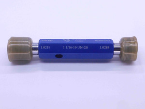 NEW 1 1/16 16 UN 2B VERMONT THREAD PLUG GAGE 1.0625 GO NO GO = 1.0219 & 1.0284 - DW33530VTG