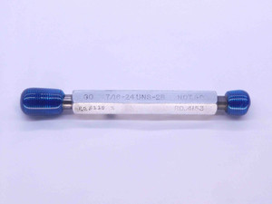 7/16 24 UNS 2B SPECIAL THREAD PLUG GAGE .4375 GO NO GO P.D.'S = .4119 & .4153 - DW33591CT4
