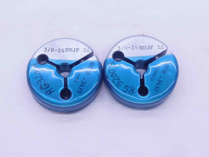 3/8 24 UNJF 3A THREAD RING GAGES .375 .3750 GO NO GO P.D.'S = .3479 & .3450 - DW33619LVR
