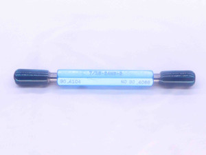 7/16 24 NS 2 SET THREAD PLUG GAGE .4375 GO NO GO P.D.'S = .4104 & .4066 CHECK - DW33671CT4