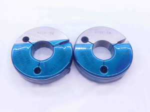 M33 X 1 6g SPECIAL THREAD RING GAGES 33 1.0 GO NO GO P.D.'S = 1.2726 & 1.2680 - DW33734OB5