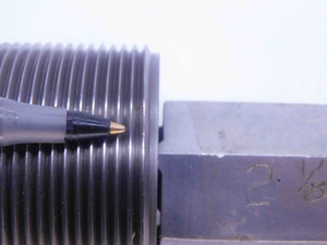 2 1/8 12 N 3 SET THREAD PLUG GAGE 2.125 2.1250 GO NO GO P.D.'S = 2.0709 & 2.0661 - DW33795OB5