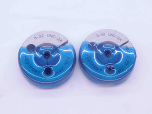 8 32 UNC 2A PREPLATE THREAD RING GAGES #8 .164 GO NO GO P.D.'S = .1412 & .1391 - DW33851CT4