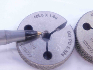 M6.5 X 1 6g VERMONT THREAD RING GAGES 6.5 1.0 GO NO GO P.D.'S = 5.824 & 5.712 - DW33868CT4