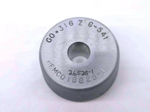 .3160 CLASS Z MASTER PLAIN BORE RING GAGE .3125 +.0035 OVERSIZE 5/16 8 mm .316 - MW3575AH5