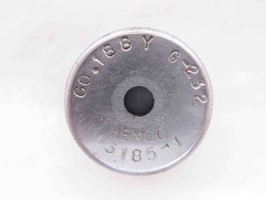 .1880 CL Y MASTER PLAIN BORE RING GAGE .1875 +.0005 OVERSIZE 3/16 4.775 mm .188 - MW3718AH5
