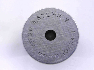 4.572 CLASS Y MASTER PLAIN BORE RING GAGE 4.500 +.072 OVERSIZE 5 mm .1800 - MW3752AH5