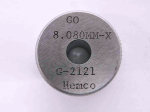 8.080 CLASS X MASTER PLAIN BORE RING GAGE 8.000 +.080 OVERSIZE 8 mm .3181 8.08 - MW3801AH5