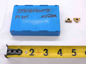 1 NEW 1 USED KENNAMETAL STN1614UNI KC610M CARBIDE THREAD MILL INSERTS 14 TPI - MW3929BT4