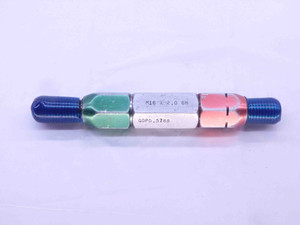 M16 X 2 6H METRIC THREAD PLUG GAGE 16 2.0 GO NO GO P.D.'S = .5788 & .5871 CHECK - M1626HP1 M16 X 2 6H METRIC THREAD PLUG GAGE 16 2.0 GO NO GO P.D.'S = .5788 & .5871 CHECK - M1626HP1