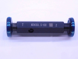 NEW M36 X .5 6H METRIC THREAD PLUG GAGE 36 0.5 GO NO GO P.D.'S = 35.675 & 35.804 - DW34215LVR