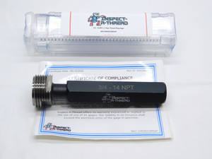 NEW 3/4 14 NPT L1 PIPE THREAD PLUG GAGE .75 .750 .7500 NATIONAL TAPER 3 STEP - DW34216MSAF