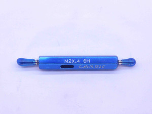 M2 X .4 6H METRIC THREAD PLUG GAGE 2 0.4 GO NO GO P.D.'S = 1.740 & 1.830 CHECK - DW34280AX5 M2 X .4 6H METRIC THREAD PLUG GAGE 2 0.4 GO NO GO P.D.'S = 1.740 & 1.830 CHECK - DW34280AX5
