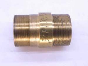 SHOP MADE M27 X .5 BRASS THREAD PLUG GAGE 27 0.5 METRIC GO AND NO GO INSPECTION - DW34304AX5
