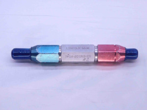 7/16 20 UNS 2B PREPLATE THREAD PLUG GAGE .4375 GO NO GO P.D.'S = .4080 & .4120 - DW34466AG5