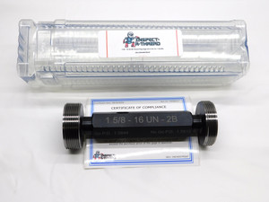 NEW 1 5/8 16 UN 2B THREAD PLUG GAGE 1.625 GO NO GO P.D.'S = 1.5844 & 1.5912 - DW34597MSAF