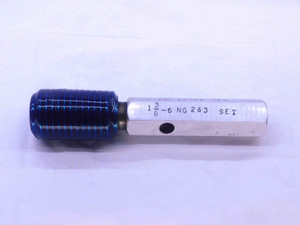 1 3/8 6 NC 2 & 3 SET THREAD PLUG GAGE 1.375 1.3750 GO ONLY P.D. = 1.2667 UNC 3A - DW34605LVR