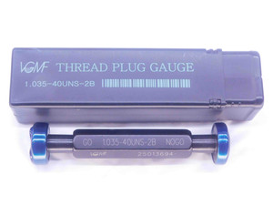 NEW 1.035 40 UNS 2B THREAD PLUG GAGE 1.0350 GO NO GO P.D.'S = 1.0188 & 1.0234 - DW34701MSAF