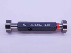 NEW 1.035 40 UNS 2B THREAD PLUG GAGE 1.0350 GO NO GO P.D.'S = 1.0188 & 1.0234 - DW34701MSAF