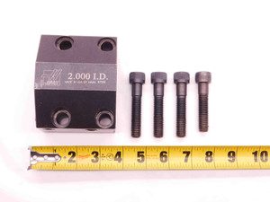 HAAS 2" I.D. LATHE TURRET TOOL HOLDER BLOCK 45mm X 80mm BOLT PATTERN COOLANT - BR9783AW5