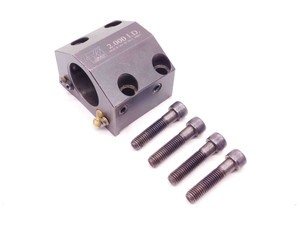 HAAS 2" I.D. LATHE TURRET TOOL HOLDER BLOCK 45mm X 80mm BOLT PATTERN COOLANT - BR9784AW5