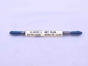 6 32 NC 1 SET THREAD PLUG GAGE #6 .138 .1380 GO NO GO P.D.'S = .1166 & .1128 - DW34805CT4
