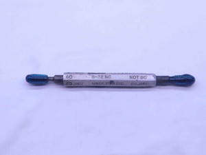 6 32 NC UNDERBASIC SET THREAD PLUG GAGE #6 .138 GO NO GO P.D.'S = .1167 & .1140 - DW34810CT4