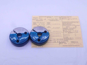 CERTIFIED 9/16 18 UNJF 3A THREAD RING GAGES .5625 GO NO GO PD'S = .5264 & .5230 - DW34892BG5
